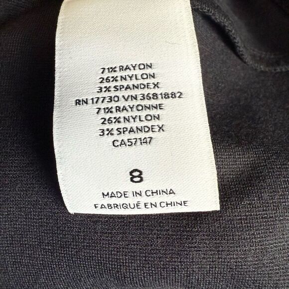 Kate Young Women's Size 8 Black Fit and Flare Mini Dress Sleeveless Cap Sleeved - Picture 4 of 10